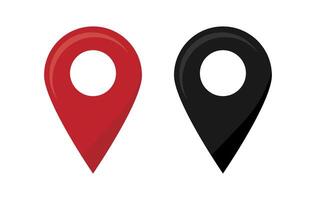 icon of simple forms of point of location vector