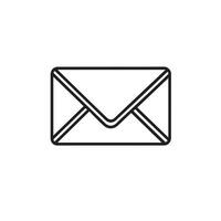 An email icon silhouette on white background for communication vector
