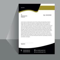 A modern letterhead design template on colorful layout. vector