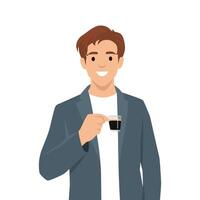 Man With an Espresso Shot. vector