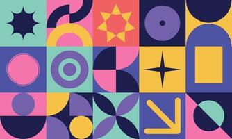 Abstract Monochrome Brutalism Design Pattern. Modern Abstract Geometric Shape Concept for Poster, Wallpaper, and Background vector