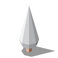 Isometric winter tree. Tree isometric elements. Isometric tree element for landscape design. Park element vector