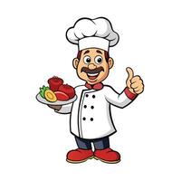 colored chef logo design template vector