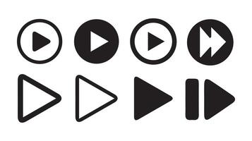 Media player button icons set.Play pause stop button icon collection. vector