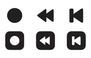 Media Player Buttons icon set. Illustration EPS 10 vector