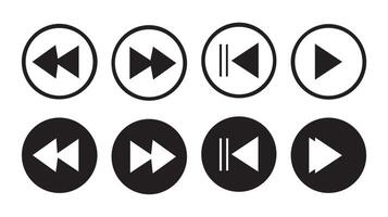 Media player icons. Player button icon. illustration eps 10 vector