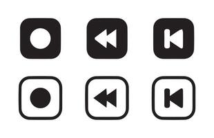 Media Player Button, Multimedia icon set illustration.play, pause, volume, settings, stop. player icons. Audio player vector