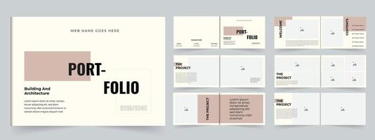 landscape portfolio design layout architecture portfolio template vector