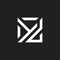 lettes yd simple geometric square lines logo vector