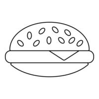 Fast food line icon. Hamburger icon. illustration isolated on white background. vector