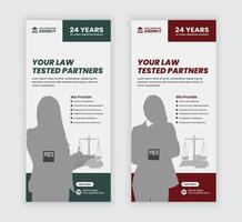 Law Agency DL Flyer Design with two color variations vector