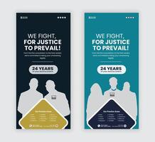 Attorney Consulting Leaflet Template with two color variations vector