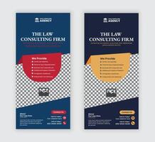 Professional Law Firm DL Flyer Template with two color variations vector