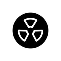 Radioactive symbol in a black circle. Concept of radiation, danger, and warning. vector