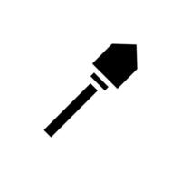 Spear icon. Concept of weapon, war, and hunting. vector