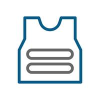 Bulletproof vest icon. Concept of safety, security, and protection. vector