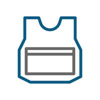 Bulletproof vest icon. Concept of protection, security, and defense. vector