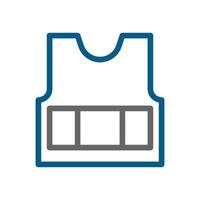 Bulletproof vest icon. Concept of protection, safety, and security. vector