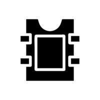 Bulletproof vest icon. Concept of protection, security, and defense. vector