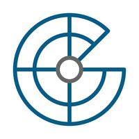 Radar chart icon. Concept of data analysis, visualization, and statistics. vector