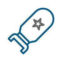 Rocket icon with star. Concept of startup, space, and technology. vector