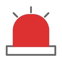 Red emergency light icon. Concept of emergency, alert, and alarm. vector