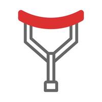 Crutch icon. Concept of disability, injury, and rehabilitation. vector