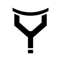Crutch Icon, Symbol of Disability, Accessibility, and Support. vector