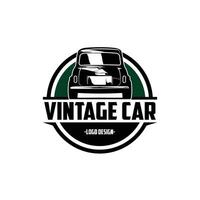 Old Morris Car isolated rear view white background. best for logos, badges, emblems, icons, available in eps 10. vector