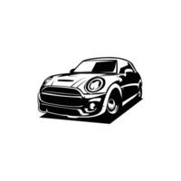 illustration of Morris Car - isolated white background view from the front. premium monochrome design. best for logos, badges, emblems, icons, design stickers, t-shirts. vector