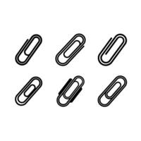Paper Clip Icon - and Linocut Silhouette Design vector