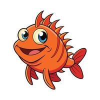 A Smiling Scorpion Fish With Big Eyes vector