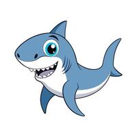 Cartoon Cute Smiling Shark vector