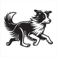 Border Collie Life From Puppy to Herding Expert vector