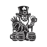 Leprechaun on a Clover Swing vector