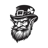 Leprechaun with a Gold-Lined Ha vector