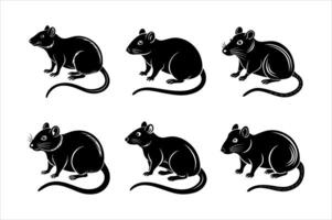 rat silhouette icon design vector