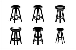 Barstool Illustrations icon on a white background vector