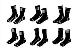 Black and White Socks Illustration vector