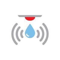 Water sensor icon. Water flow drop control sensor logo design isolated illustration vector