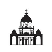 Simplified illustration of a church, versatile for various projects. vector