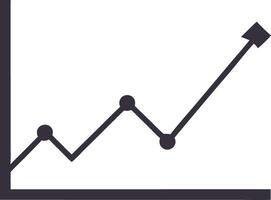Positive Growth Trend Graph Upward Trajectory, Data Points, Business Success vector