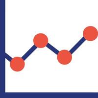Simple Upward Trend Graph Data Points Chart Business Growth vector