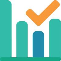 Successful Project Completion Progress Chart, Goals Achieved, Data Visualization vector