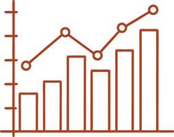 Upward Trending Bar Graph Showing Business Growth Metrics vector