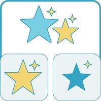 azul amarillo estrellas clasificación sistema diseño gráfico ui íconos vector