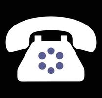 Retro Rotary Phone Icon Busy Signal, Communication, Contact vector