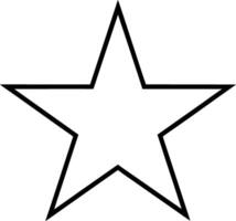 Simple Black Outline Star Shape Graphic Design Element vector