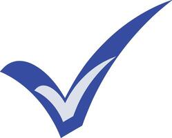 Blue Checkmark Symbol Approval, Confirmation, Validation, Correct, Accurate, Verified, Agreed, Accep vector