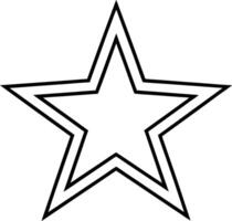 Double Lined Star Shape Graphic Design Element Illustration vector